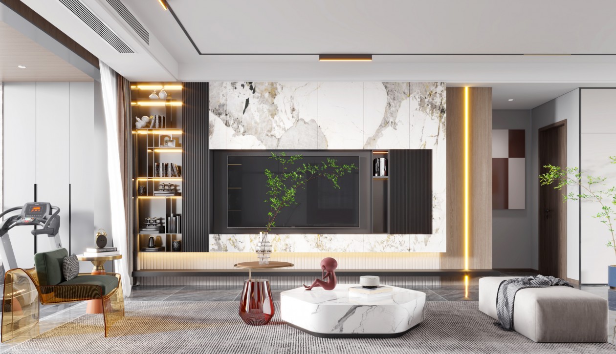 龍湖九里晴川-現(xiàn)代簡約-臥室設計效果圖